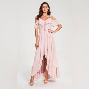 Corset Back High Low Dress